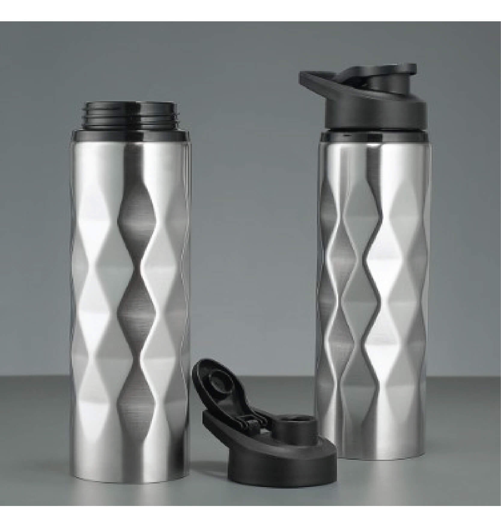201 Single-layer stainless steel diamond-shaped handle water bottle