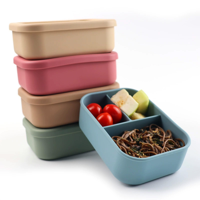 3 Compartment Microwaveable Silicone Lunch Box