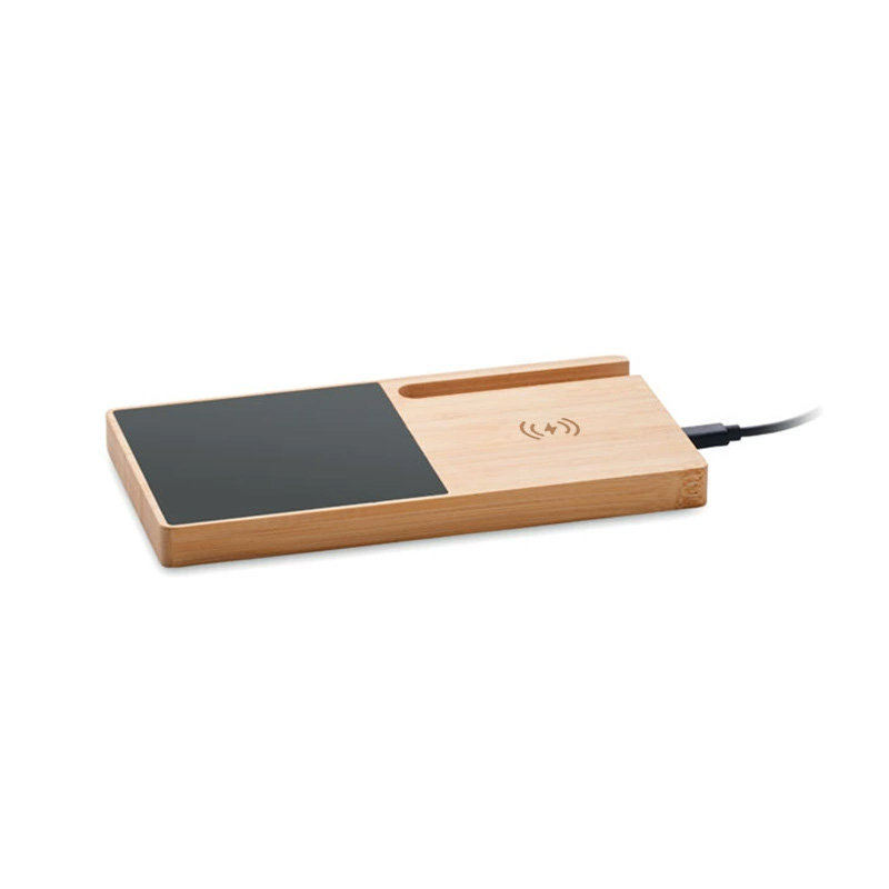 Eco Friendly Bamboo Heating Coaster with Wireless Charging