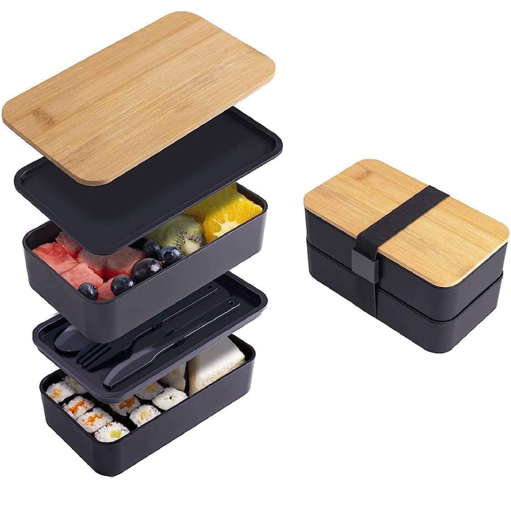 Double Layer Bamboo Lunch Box