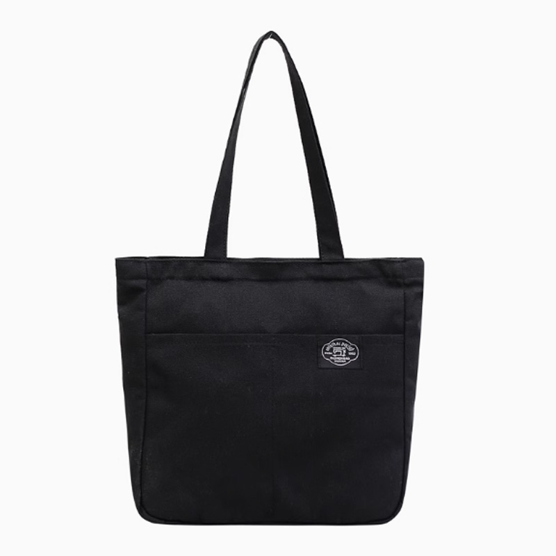 Canvas Tote Bag with Front Pockets