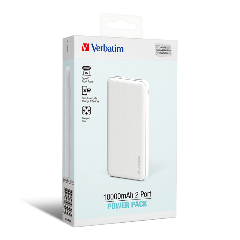 Verbatim 10000mAh 2 Port Power Pack