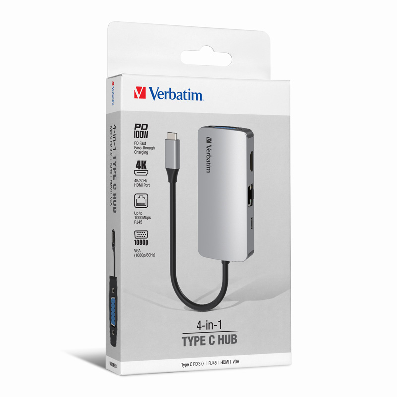Verbatim 4-in-1 Type C Hub