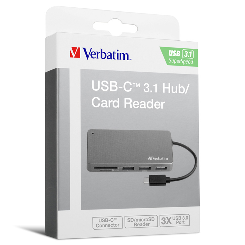 Verbatim USB-C 3.1 Hub & Card Reader