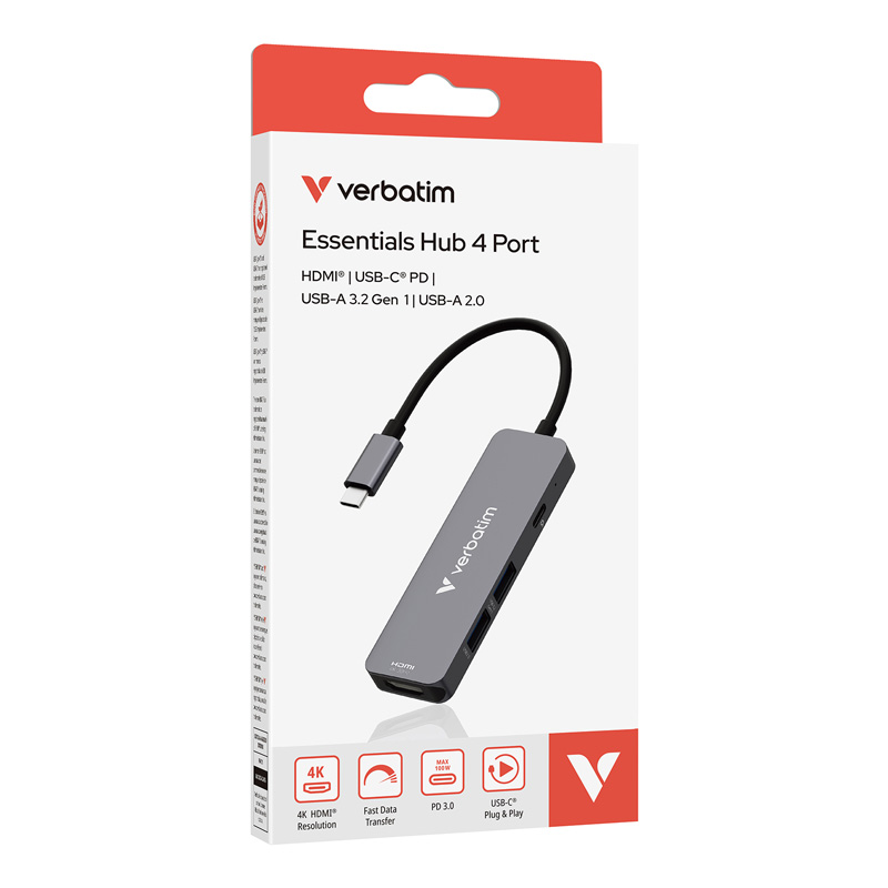 Verbatim Essentials USB-C Multiport Hub 4 Port