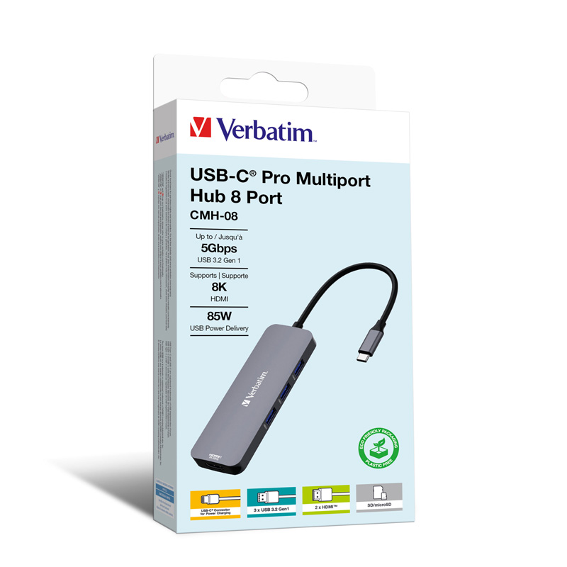 Verbatim USB-C Pro Multiport Hub 8 Port (CMH-08)