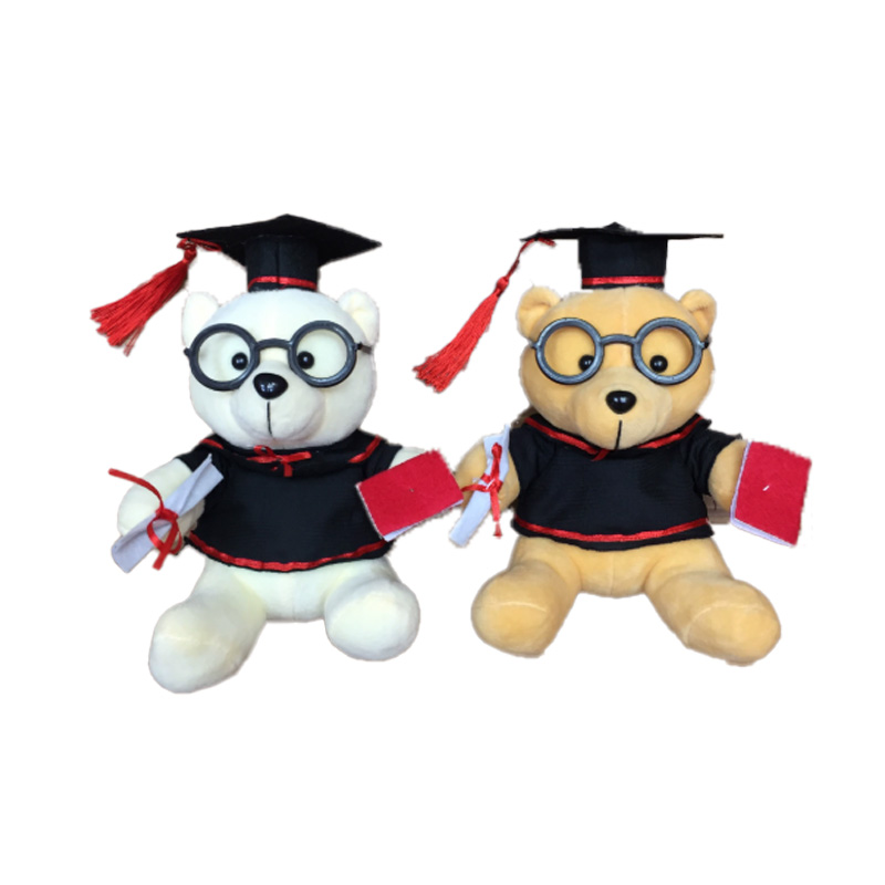 Smooth Fur Bear Graduation Plush