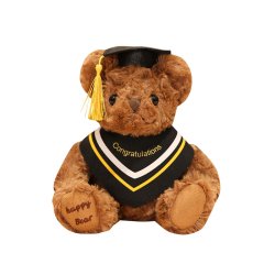 Fluffy Sitting Bear Graduation Plush