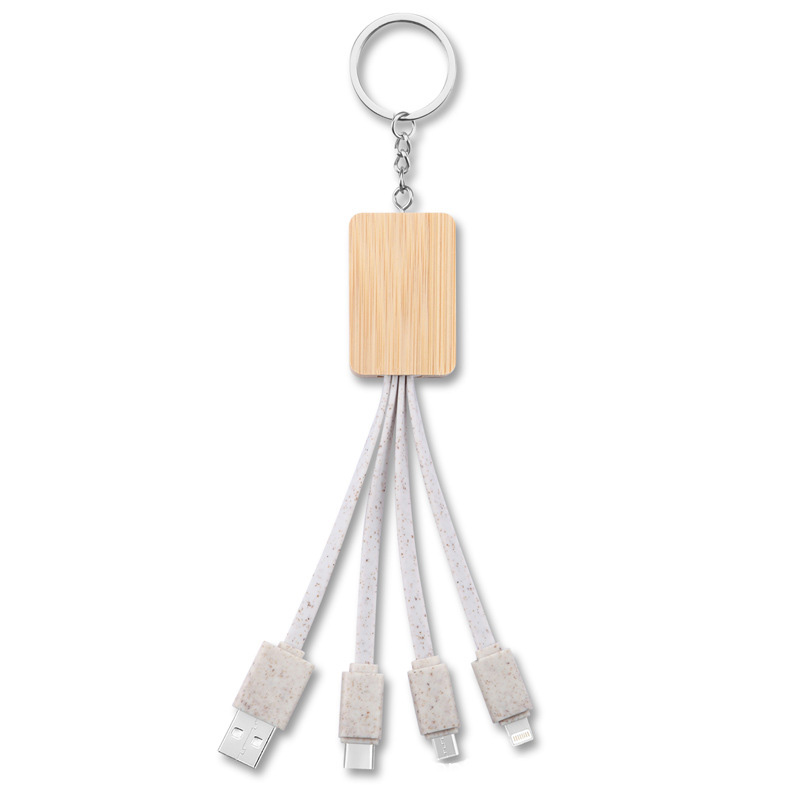 Eco Friendly Keychain 3-in-1 Charging Cable