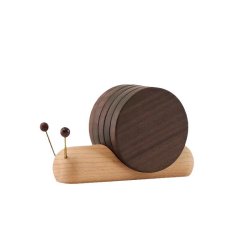 Black Walnut Snail Coasters