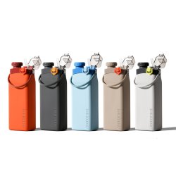 Collapsible Double-Lid Silicone Bottle