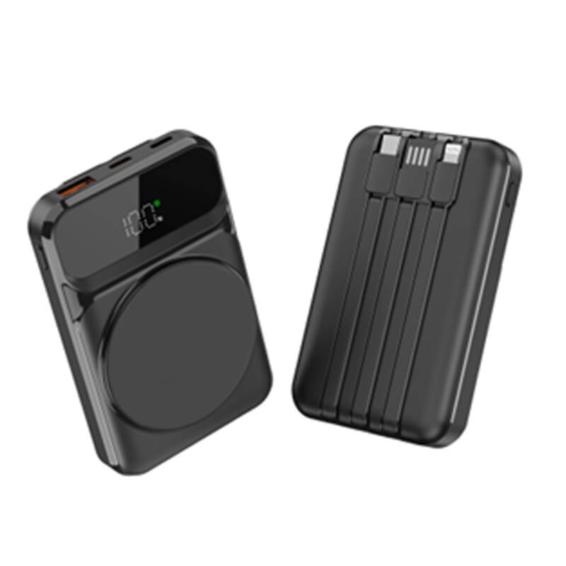 PD22.5W R-ABS Powerbank with 15W Wireless and 3 Built in Cables